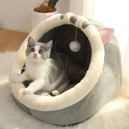 Foldable Self-Warming Cat Tent Bed