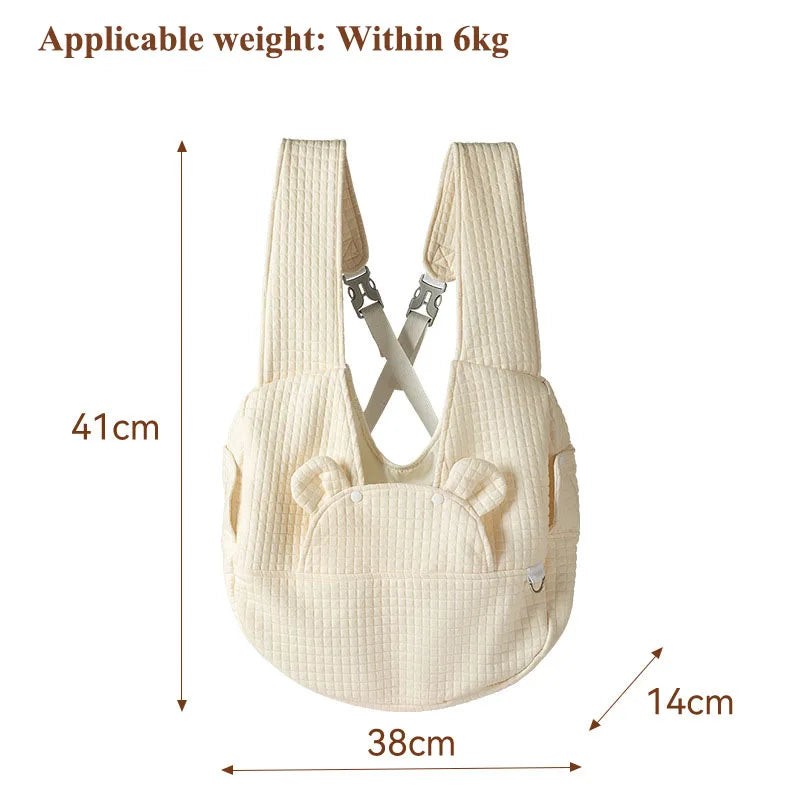 Pet outing bag Portable large capacity adjustable simple cross chest backpack Breathable ComfortDog Carrier Cat Bag Pet Supplies