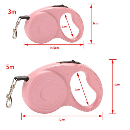 3m 5m Nylon Dog Leash For Small Medium Large Dogs Puppy Outdoor Strong Retractable Traction Rope French Bulldog Pet Supplies