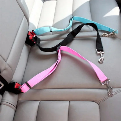 Dog Cat Car Seat Belt For Small Medium Dogs Cats Adjustable Safety Rope Puppy Collar Harness Traction Chihuahua Pet Supplies